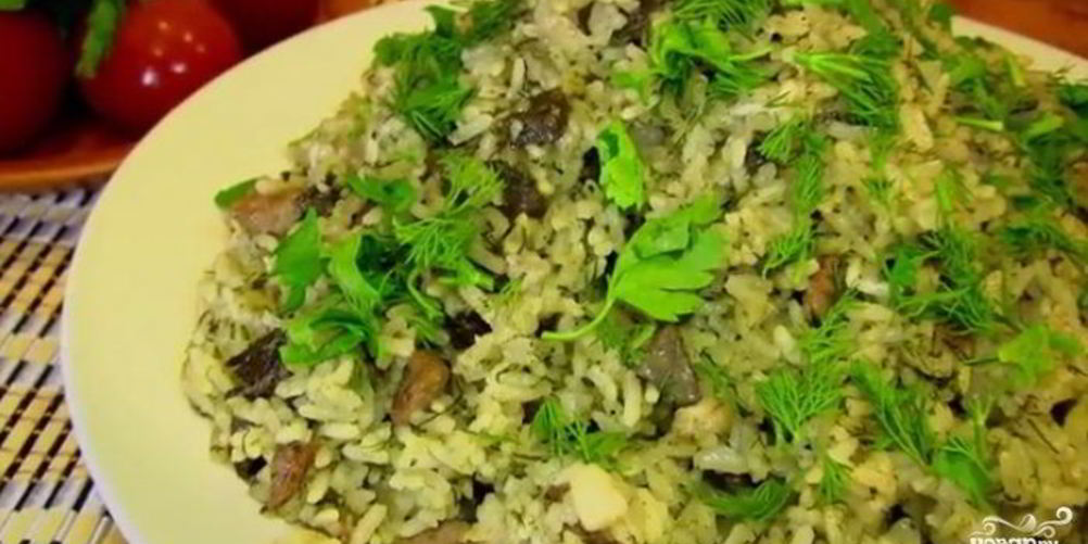 Рецепт плова с зеленью