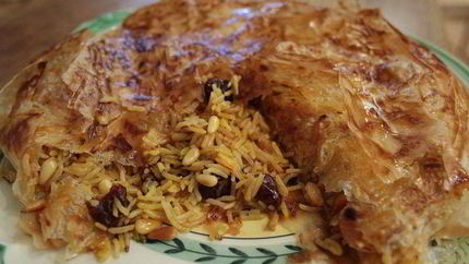 Плов в тесте фило