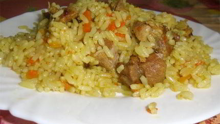 Рассыпчатый плов из свинины