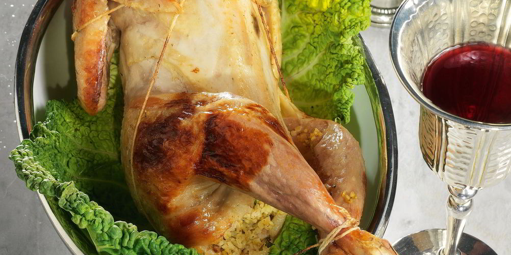 Рецепт цесарки с пряным пилавом из киноа