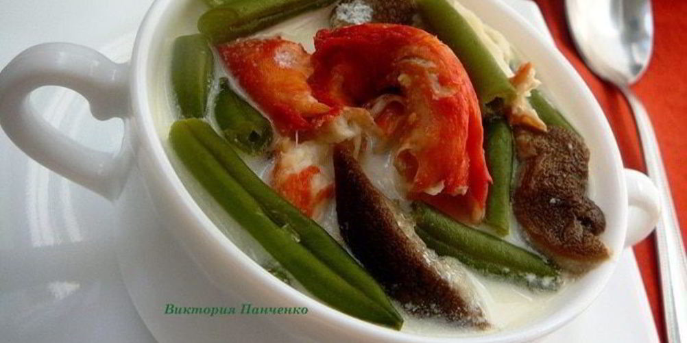 Рецепт фрикасе из крабов с белыми грибами