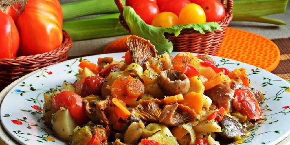 Рецепт грибного рагу с овощами