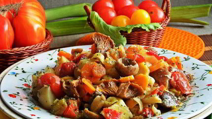 Грибное рагу с овощами