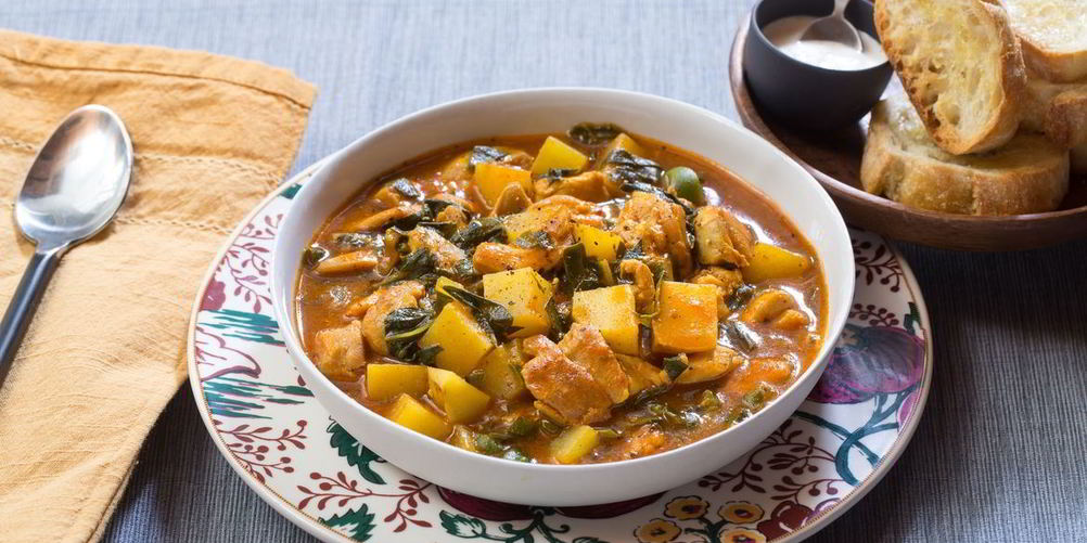 Рецепт картофельного рагу с курицей