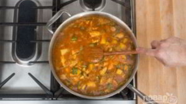 картофельное рагу с курицей