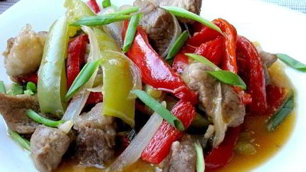 Кисло-сладкое рагу из свинины