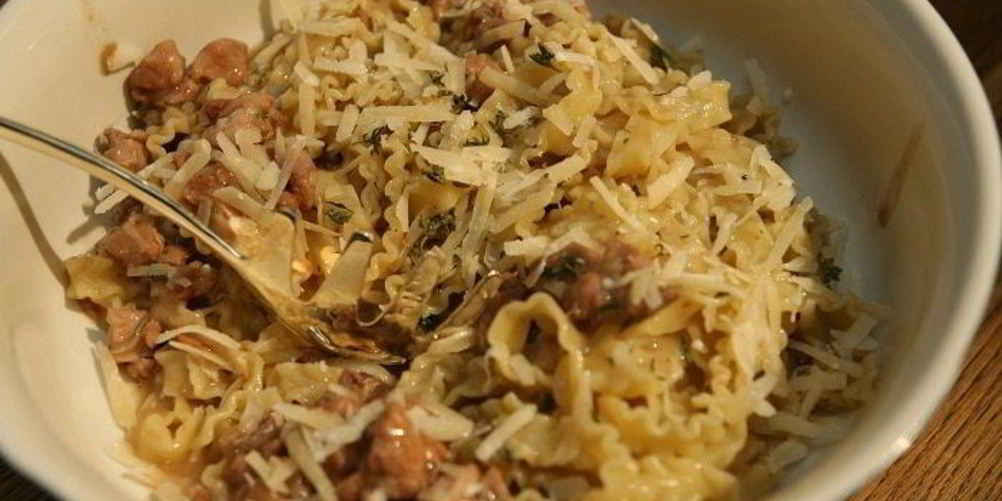 Рецепт макарон с рагу из кролика