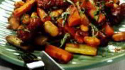 Марокканское рагу с колбасками