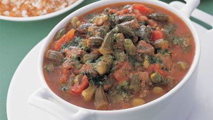 Мясное рагу с окрой