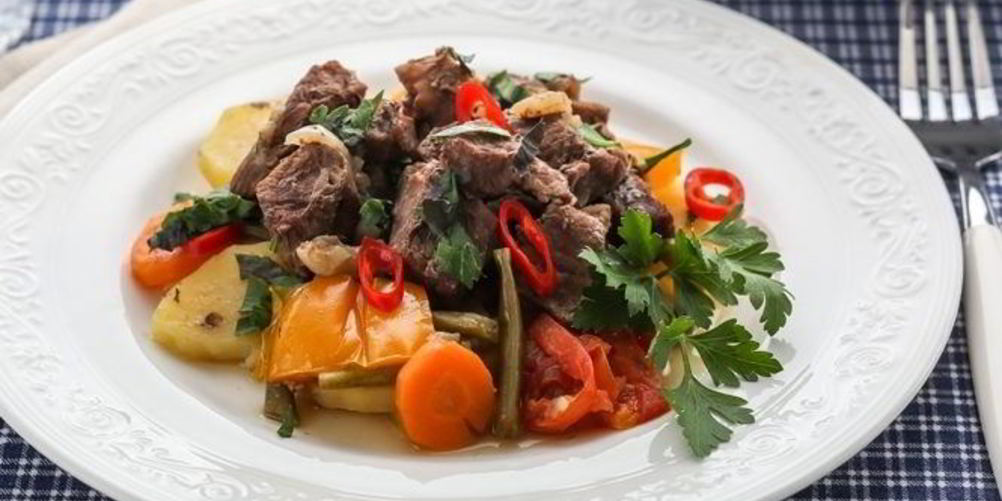 Рецепт овощного рагу с бараниной