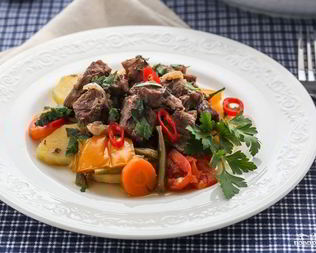 Овощное рагу с бараниной