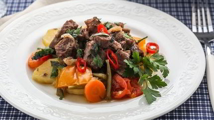 Овощное рагу с бараниной