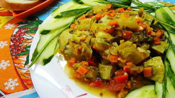 овощное рагу с кабачками в мультиварке