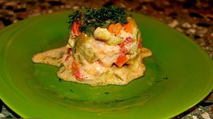 Овощное рагу с тушеной курицей кабачками и картошкой