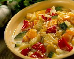 Овощное рагу с яблоками