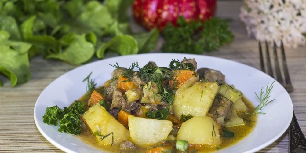 Рецепт рагу из говядины овощное с картофелем