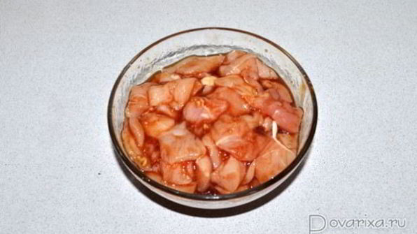 рагу из куриного филе со сладким перцем