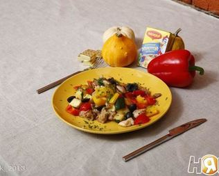 Рагу из курицы с овощами