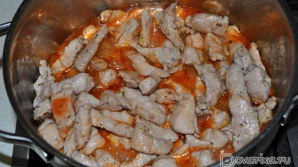 рагу из свинины с кабачками