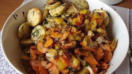 Рагу с баклажанами и картофелем