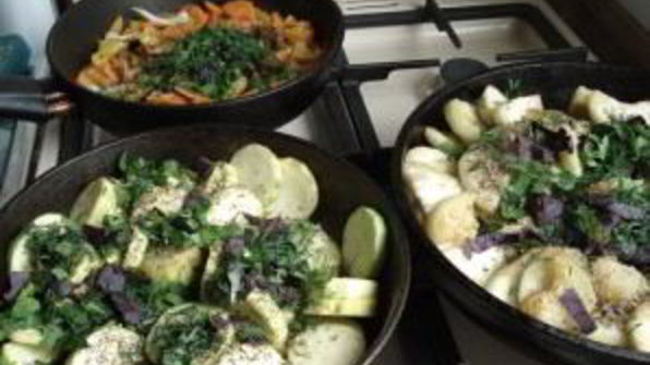 рагу с баклажанами и картофелем