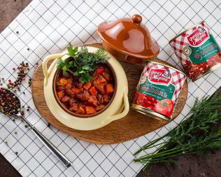 Рагу с курицей и красной фасолью