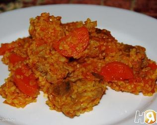 Свиное рагу с морковью и булгуром