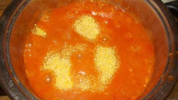 свиное рагу с морковью и булгуром