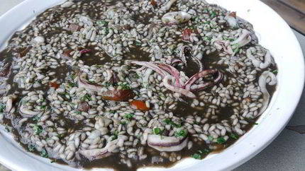 Черное ризотто