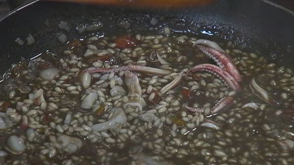 черное ризотто