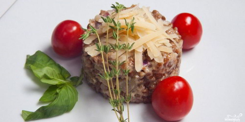 Рецепт гречневого ризотто с сыром