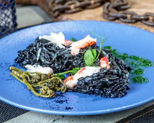 Ризотто c кальмаром и крабом