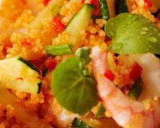 Ризотто из кускуса с креветками