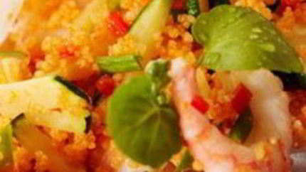 Ризотто из кускуса с креветками