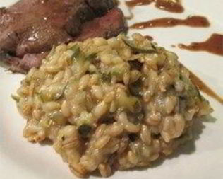 Ризотто из перловки с кабачками