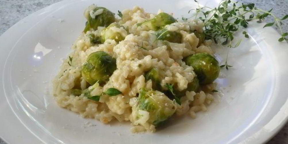 Рецепт ризотто с брюссельской капустой и белым вином