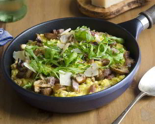 Ризотто с копченостями и грибами