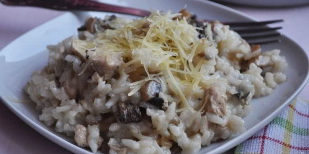 Рецепт ризотто с курицей и грибами