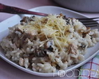 Ризотто с курицей и грибами