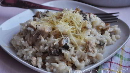 Ризотто с курицей и грибами