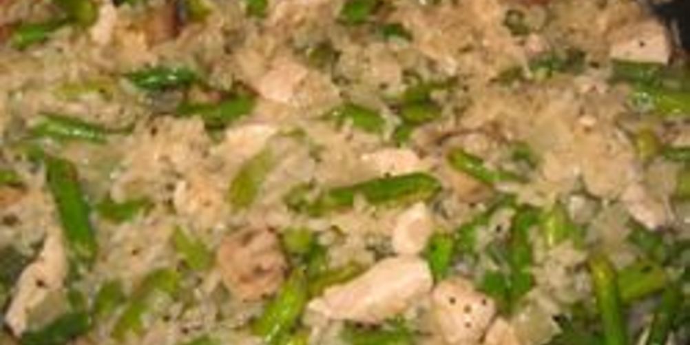 Рецепт ризотто с курицей и спаржей