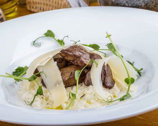 Ризотто с паштетом из утиной печени