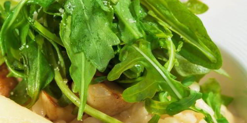 Рецепт ризотто с рукколой и козьим сыром