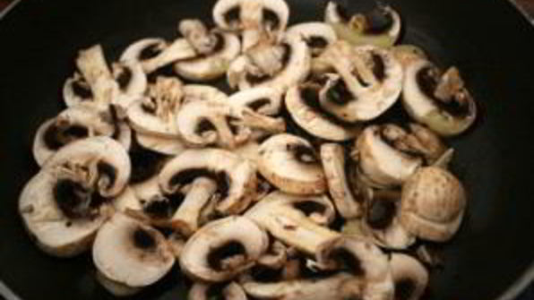 ризотто с шампиньонами и сливками