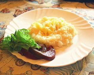 Ризотто с сыром и грушей