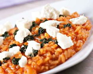 Ризотто с томатами и брынзой