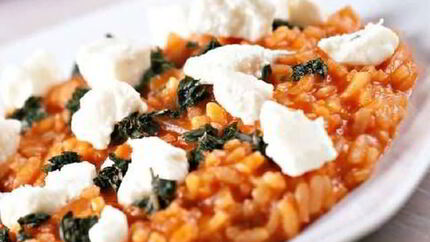 Ризотто с томатами и брынзой