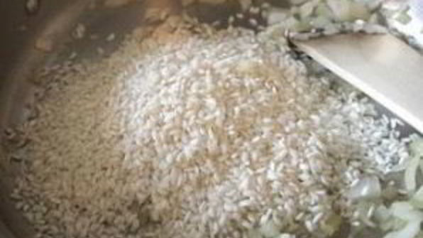 ризотто с цуккини и сквошем