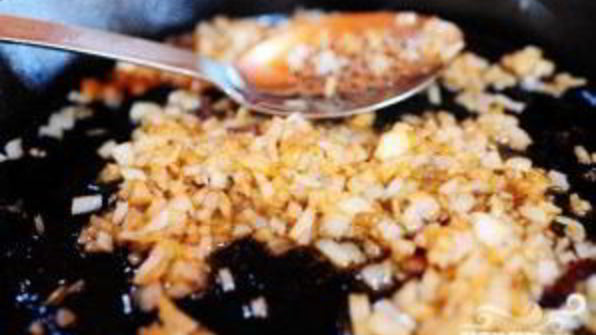 ризотто с уткой и ветчиной