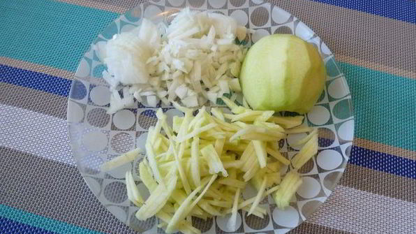 ризотто с яблоком